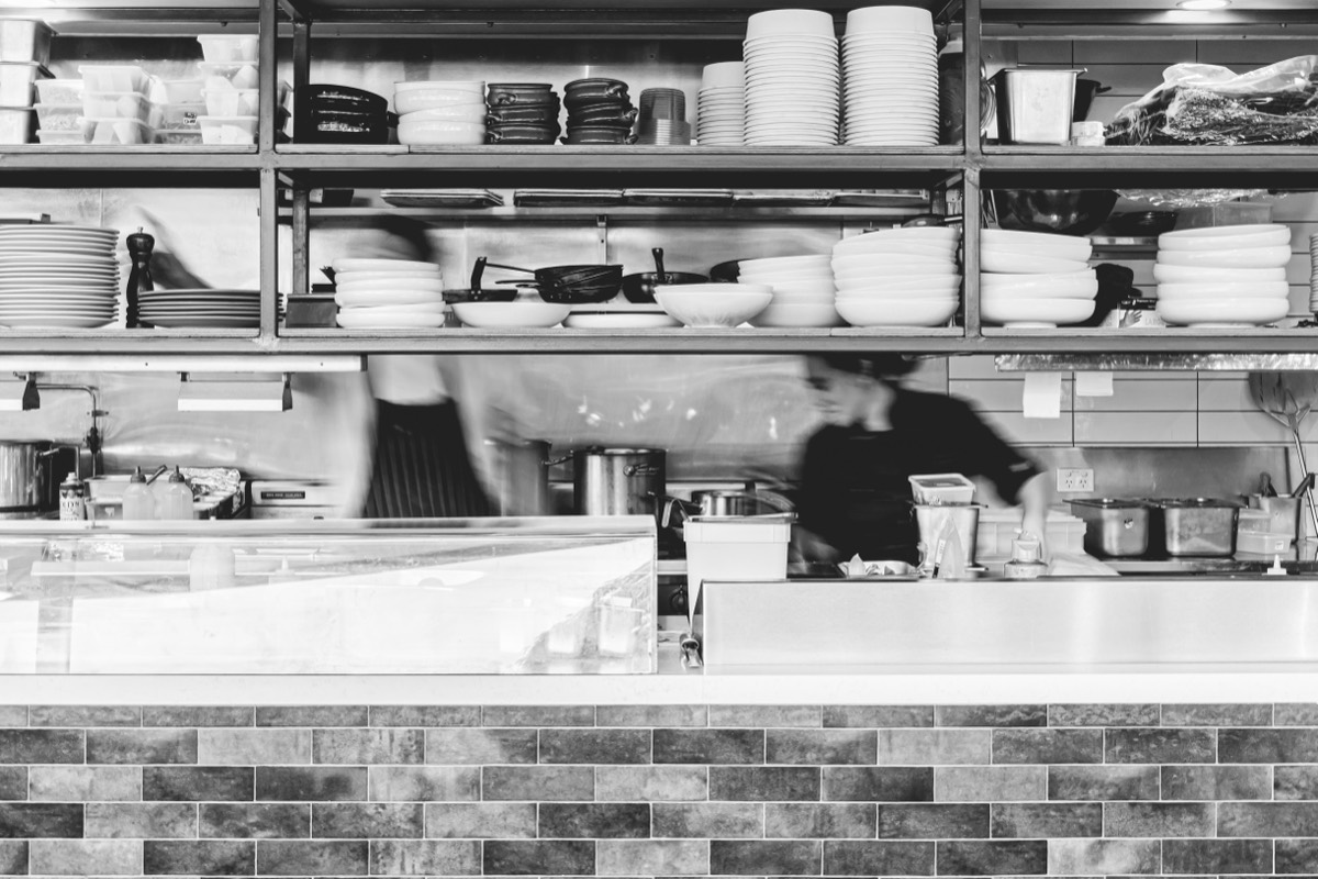 The Toscas kitchen team at work behind the pass